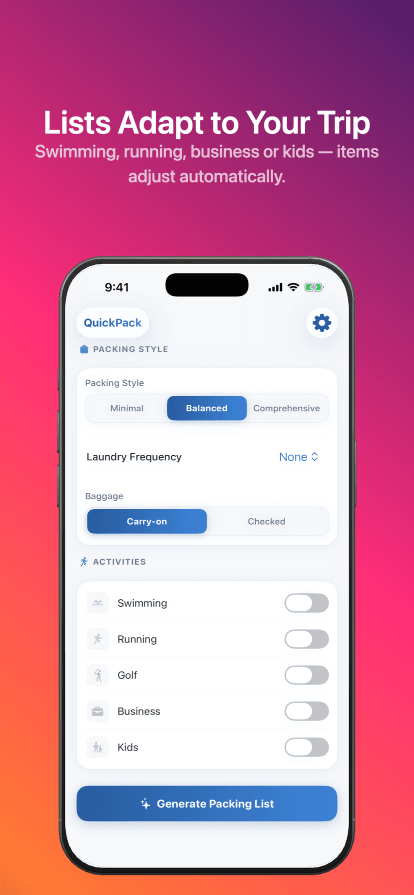 QuickPack Screenshot 3